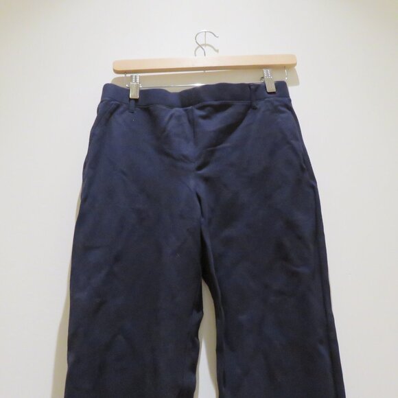 QUINCE Ultra-Stretch Ponte Straight Leg Pants in Navy Blue Office Minimalist M - Picture 9 of 15